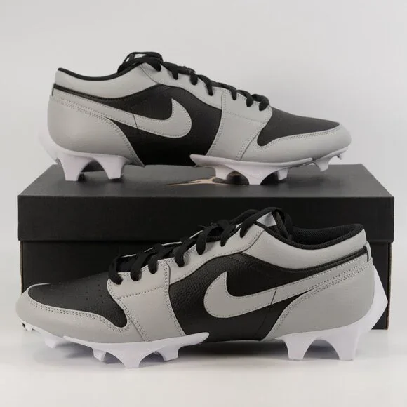 Jordan 1 Low TD 'Black/LT Smoke Grey' FJ6245-002 Football Cleat Multi Size